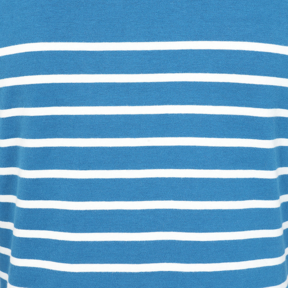 LJ97 - Long Sleeve Striped Breton Top - Teal