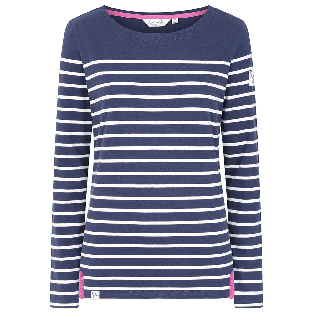 LJ97 - Long Sleeve Striped Breton - Twilight