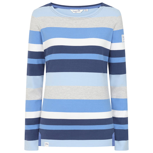 LJ97M - Long Sleeve Multi Stripe Breton - Winter Blues