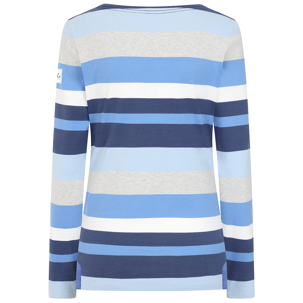 LJ97M - Long Sleeve Multi Stripe Breton - Winter Blues