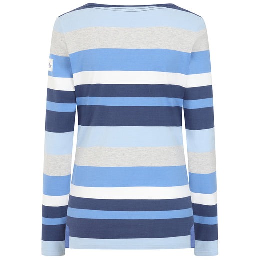 LJ97M - Long Sleeve Multi Stripe Breton - Winter Blues