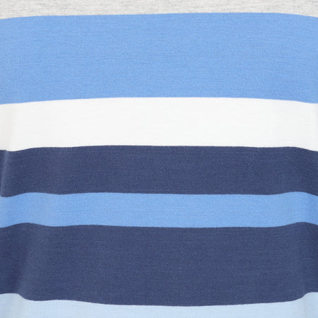 LJ97M - Long Sleeve Multi Stripe Breton - Winter Blues
