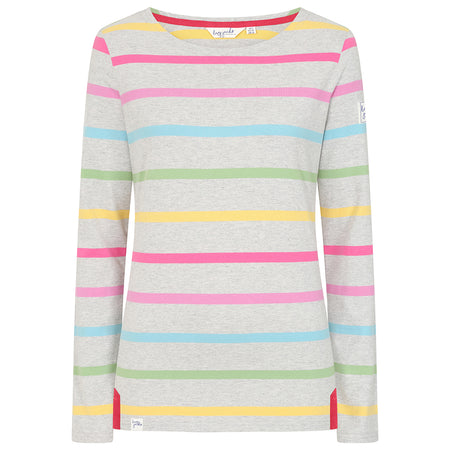 LJ97M - Long Sleeve Multi Stripe Breton - Winter Brights