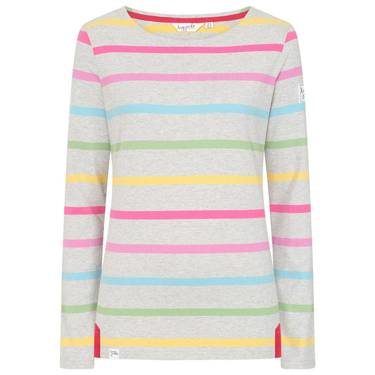 LJ97M - Long Sleeve Multi Stripe Breton - Winter Brights