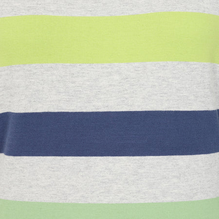 LJ97M - Long Sleeve Multi Striped Breton - Winter Greens
