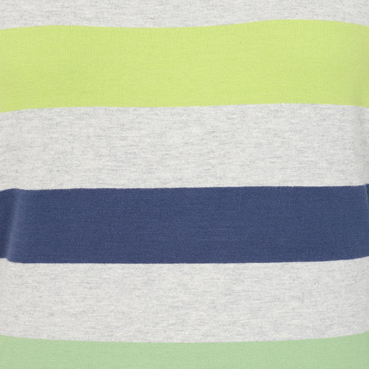 LJ97M - Long Sleeve Multi Striped Breton - Winter Greens