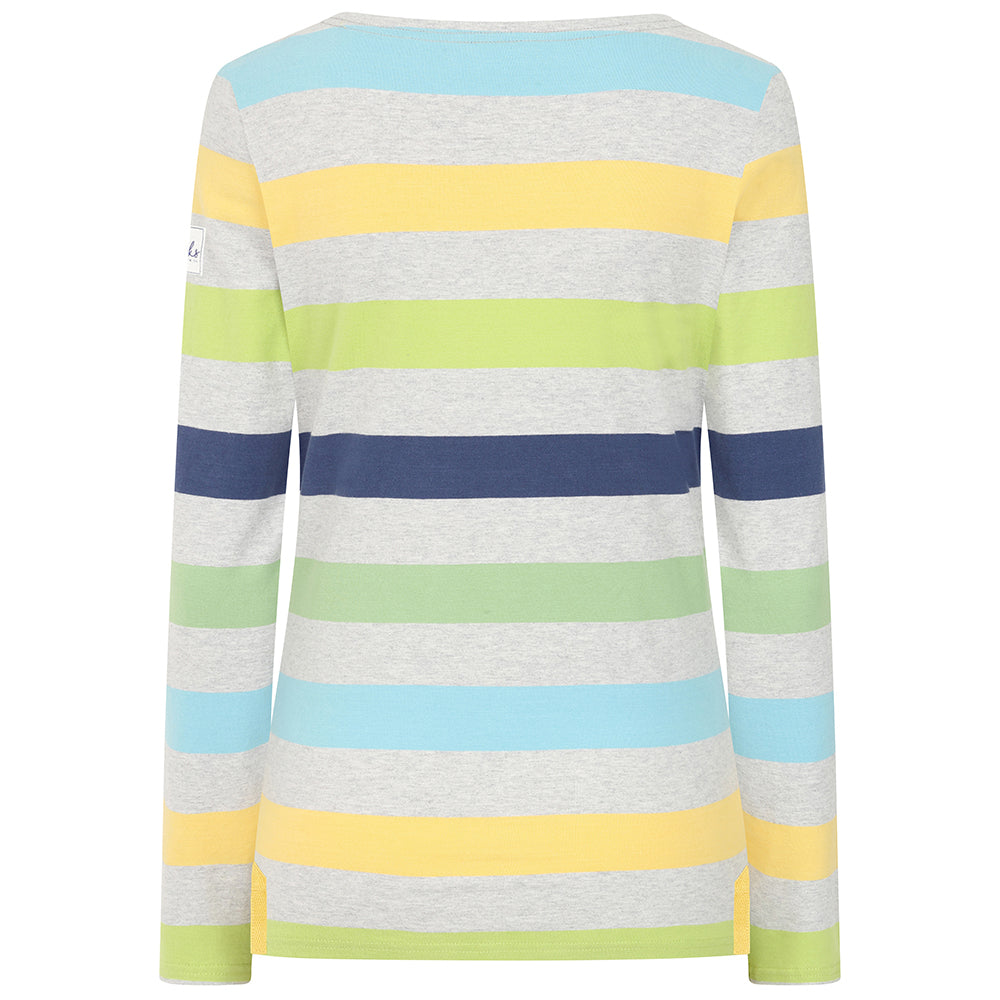 LJ97M - Long Sleeve Multi Striped Breton - Winter Greens