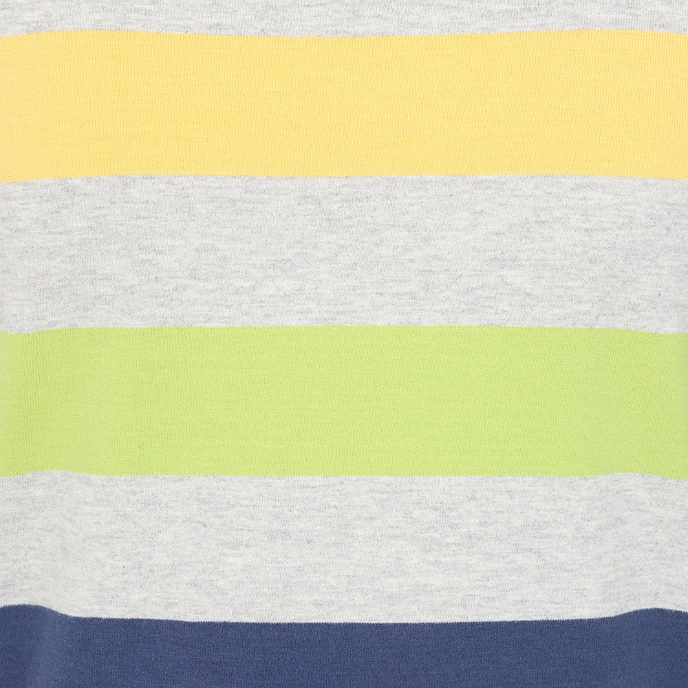 LJ97M - Long Sleeve Multi Striped Breton - Winter Greens