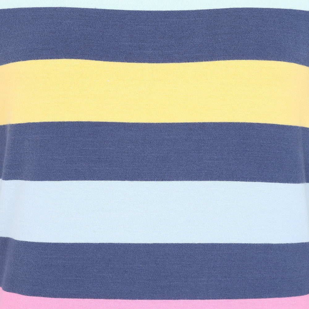 LJ97M - Long Sleeve Multi Stripe Breton - Winter watercolours