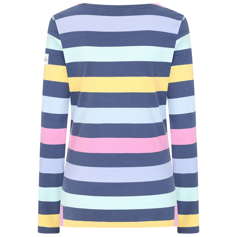 LJ97M - Long Sleeve Multi Stripe Breton - Winter watercolours