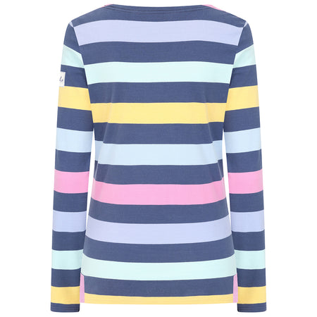 LJ97M - Long Sleeve Multi Stripe Breton - Winter watercolours