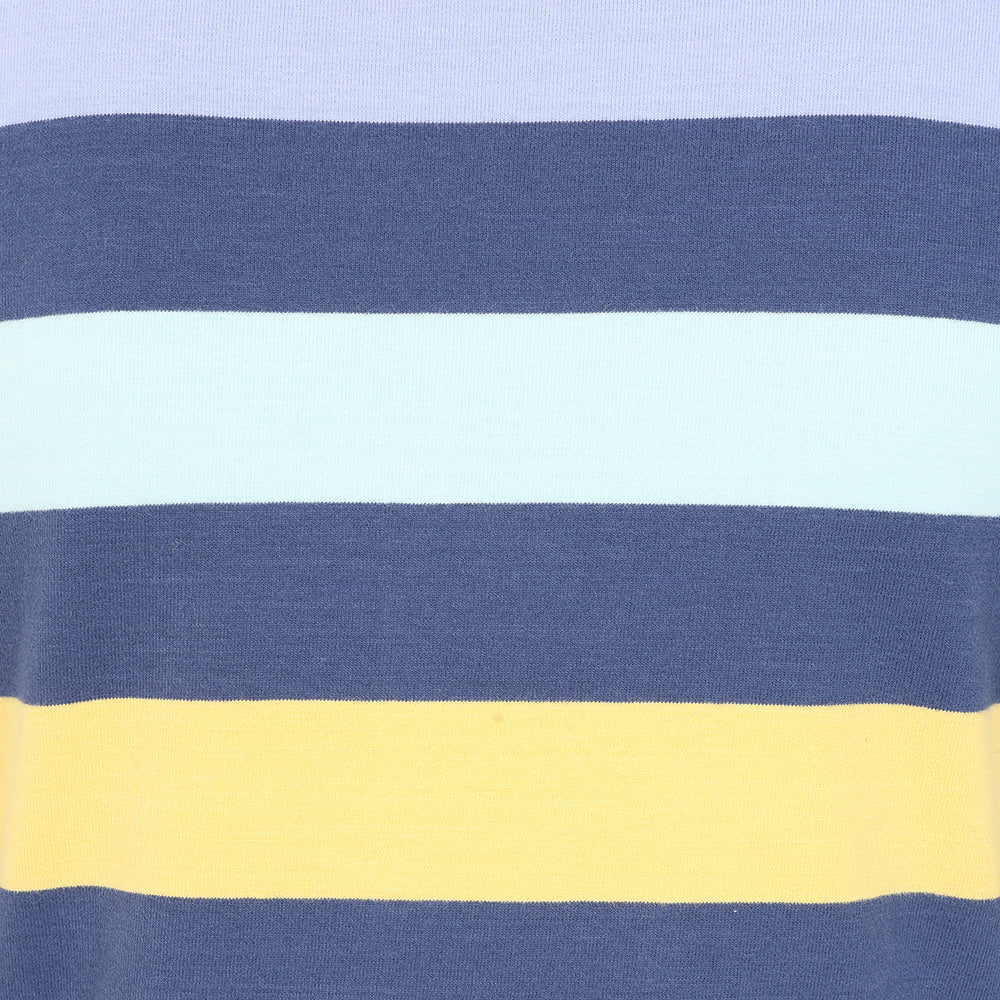 LJ97M - Long Sleeve Multi Stripe Breton - Winter watercolours