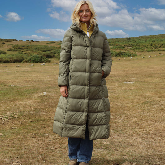 JK2 - Long Puffer Coat - Khaki
