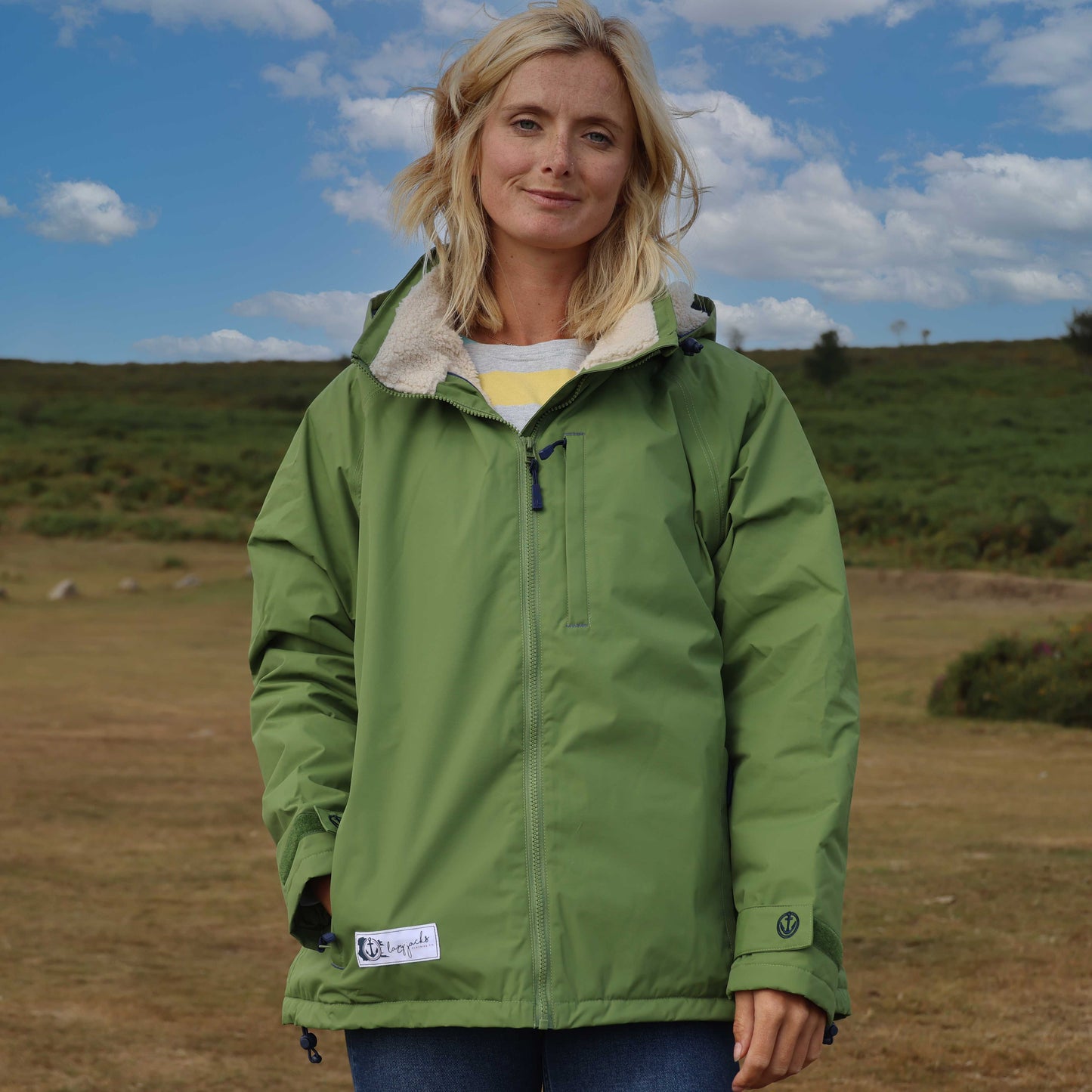 LJ158  - Snug Lined Coat - Sage