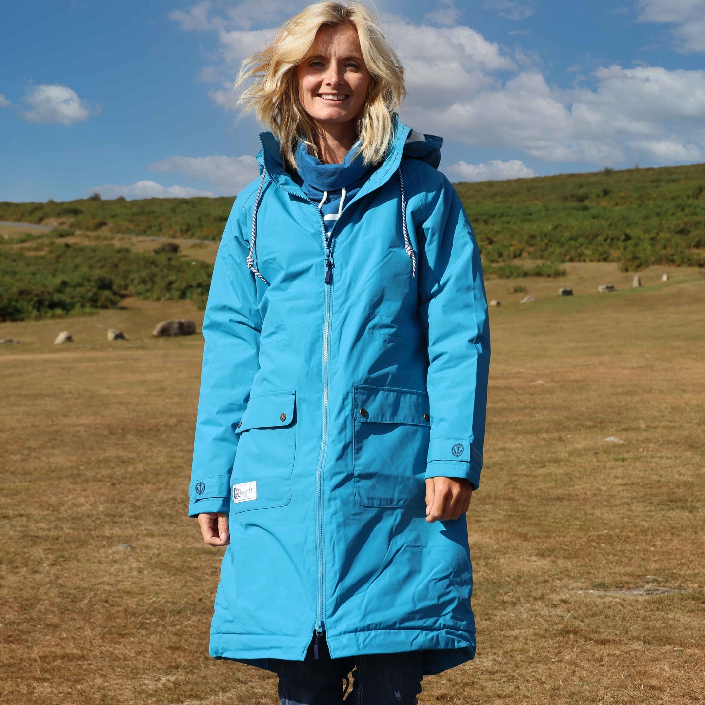 LJ159 - Longline Snug Lined Coat - Petrol