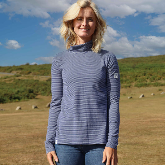 LJ320S - Lightweight Roll Neck Top - Twilight