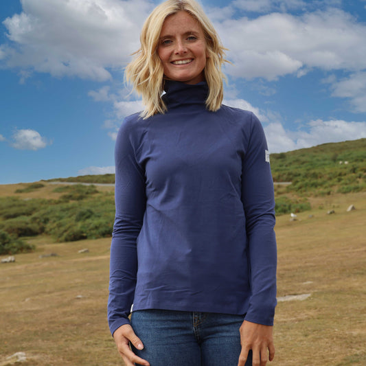 LJ320 - Lightweight Roll Neck Top - Twilight