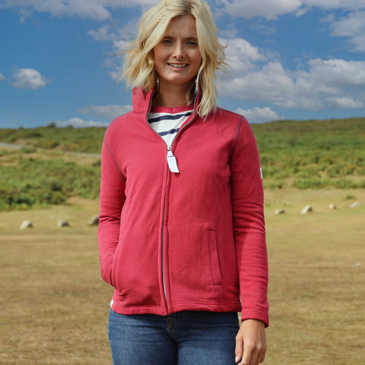 LJ33 - Ladies Full Zip Sweatshirt - Red