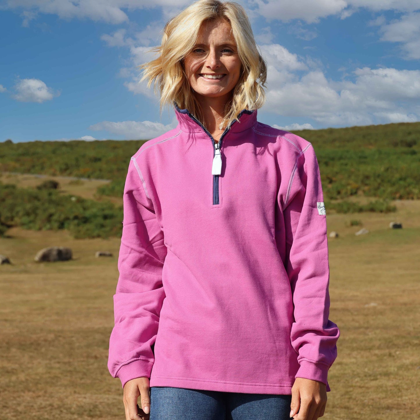 LJ3 - Ladies Quarter Zip Sweatshirt - Raspberry
