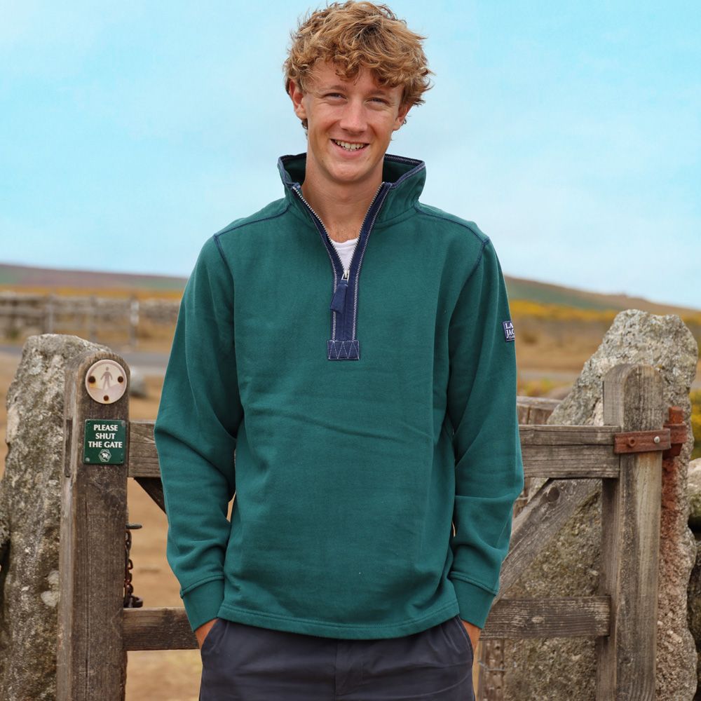 LJ40 - Men's Quarter Zip Sweatshirt - Forest