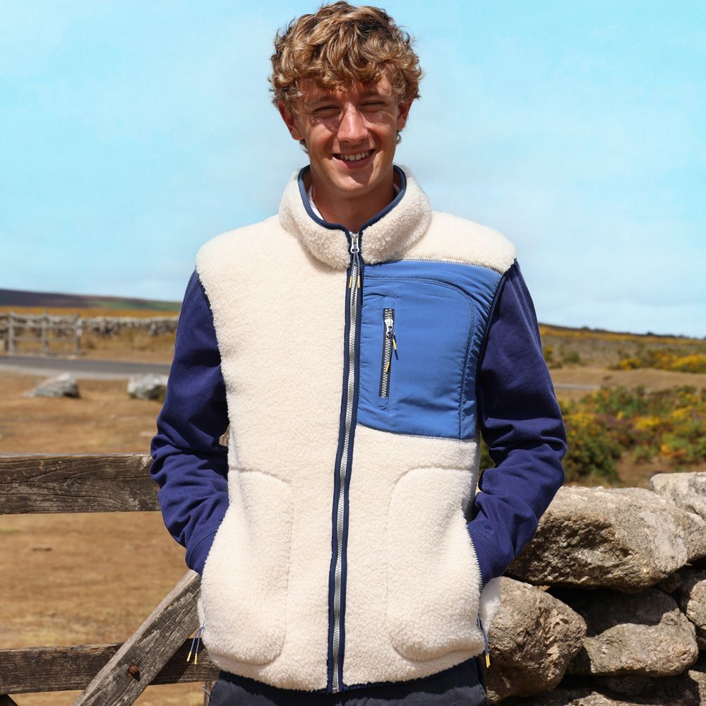 LJ852 - Men's Sherpa Fleece Gilet - Oatmeal