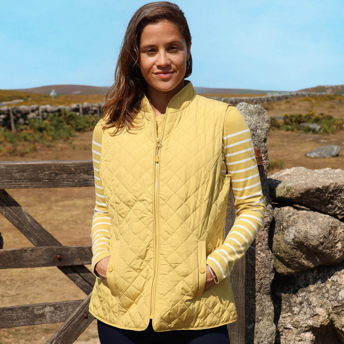 GL1 - Ladies Quilted Gilet - Heather