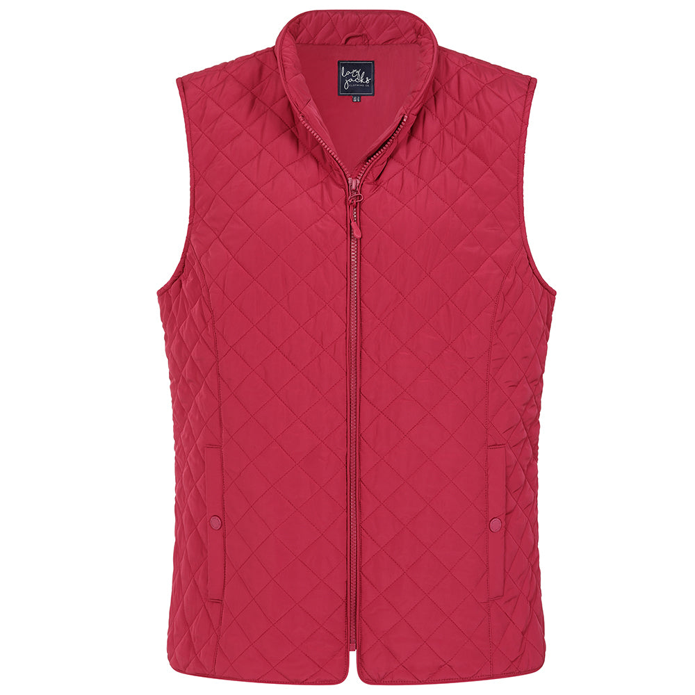 GL1 - Ladies Quilted Gilet - Red