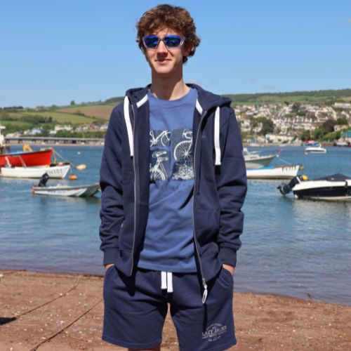 LJ59 - Men's Full Zip Hooded Sweatshirt - Marine