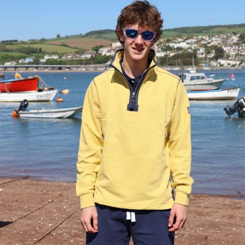 LJ40 - Men's 1/4 Zip Sweatshirt - Lemon