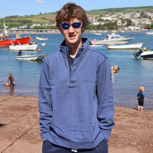 LJ700 - Mens 1/4 Zip Pique Sweatshirt - Denim