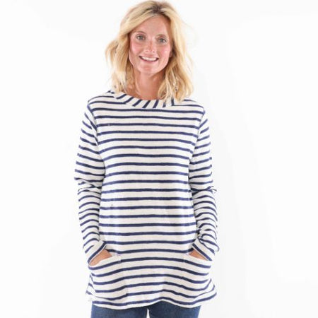 LJ105S - Textured Roll Neck Sweatshirt - Ivory