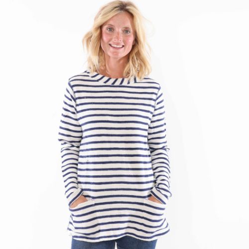 LJ105S - Textured Roll Neck Sweatshirt - Ivory