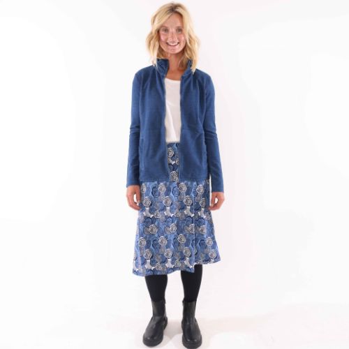 LJ41 - Printed Jersey Skirt - Rose