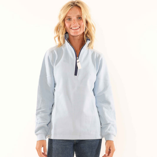 LJ3 - Ladies 1/4 Zip Sweatshirt - Sky