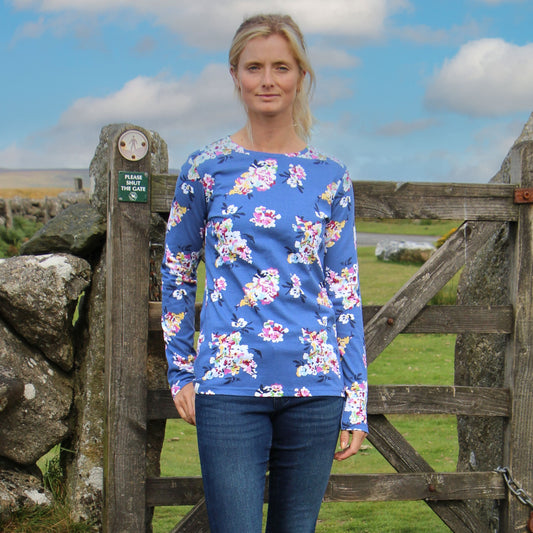 LJ97P - Printed Breton Top - Wildflower