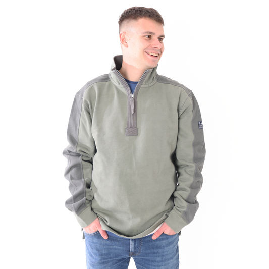 LJ705 - Pique Panel Sweatshirt - Khaki