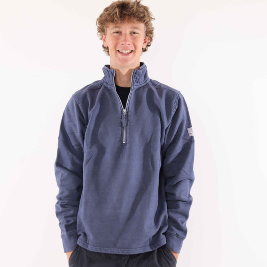 LJ81 - Men's Quarter Zip Sweatshirt - Denim