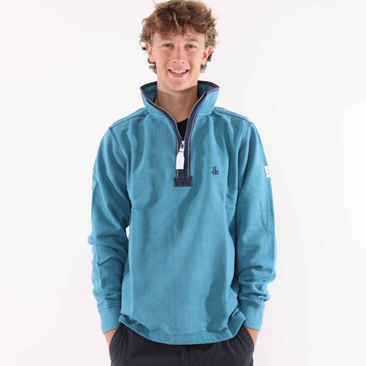 LJ40 - Men's Quarter Zip Sweatshirt - Teal