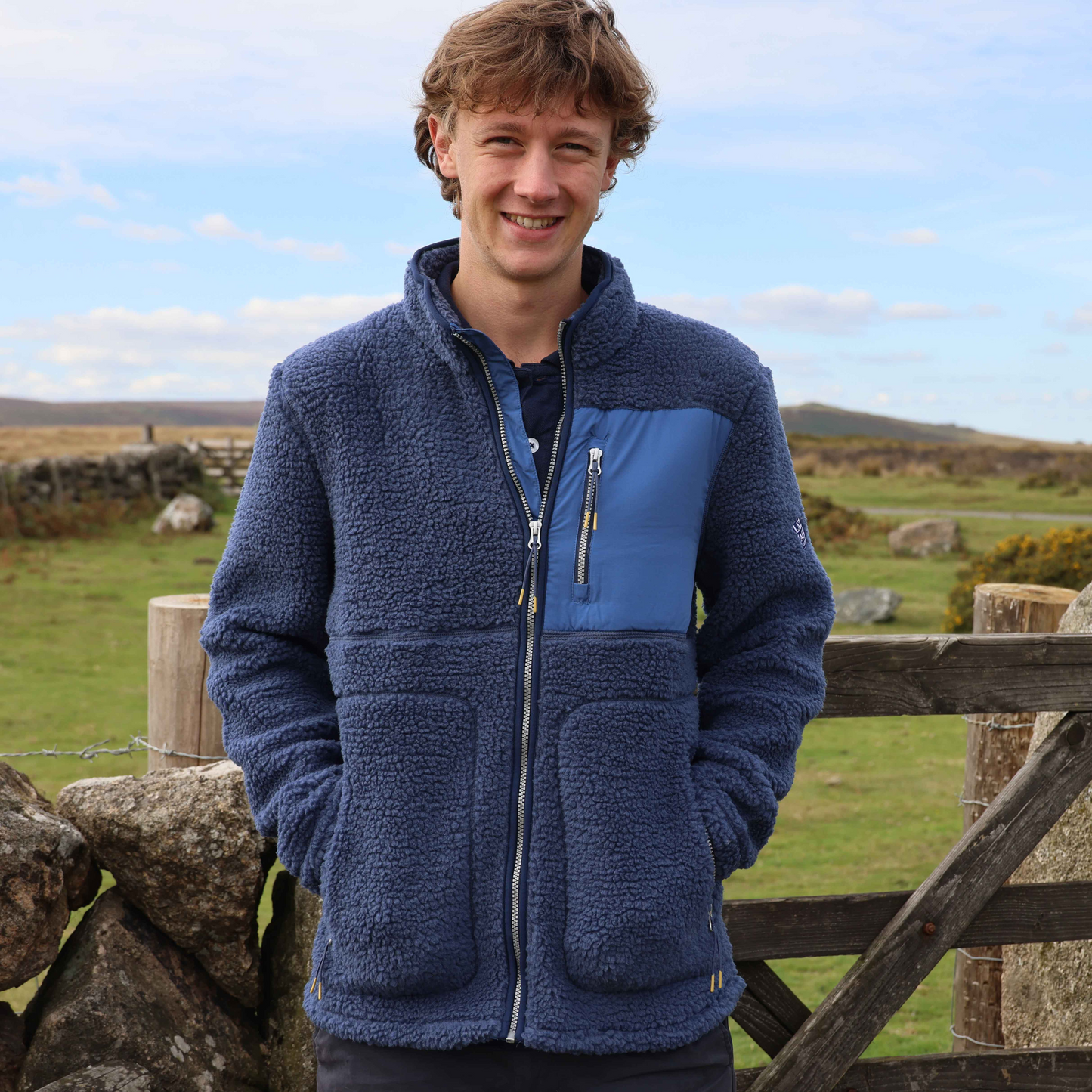 LJ851 - Men's Full Zip Sherpa Fleece - Marine