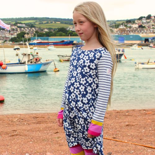 LJ115C - Girls T Shirt Dress - Harbour