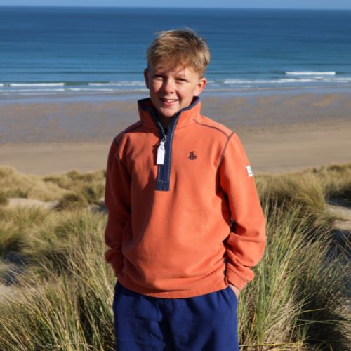 LJ40C - 1/4 Zip Sweatshirt - Orange