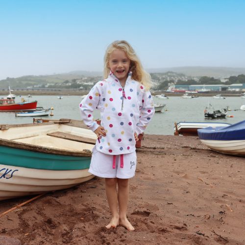 LJ3CP - Girls Printed 1/4 Zip - Spot