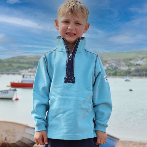 LJ40C - Boy's 1/4 Zip Sweatshirt - Spearmint