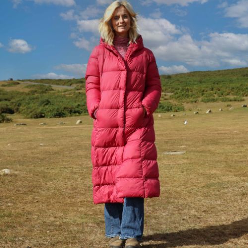 JK2 - Long Puffer Coat - Red