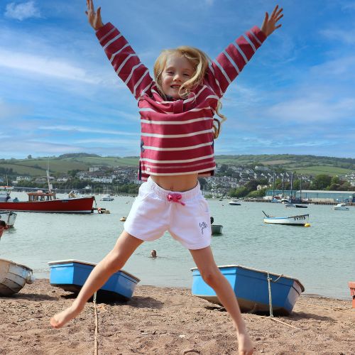 LJ55C - Girl's Jersey Shorts - White