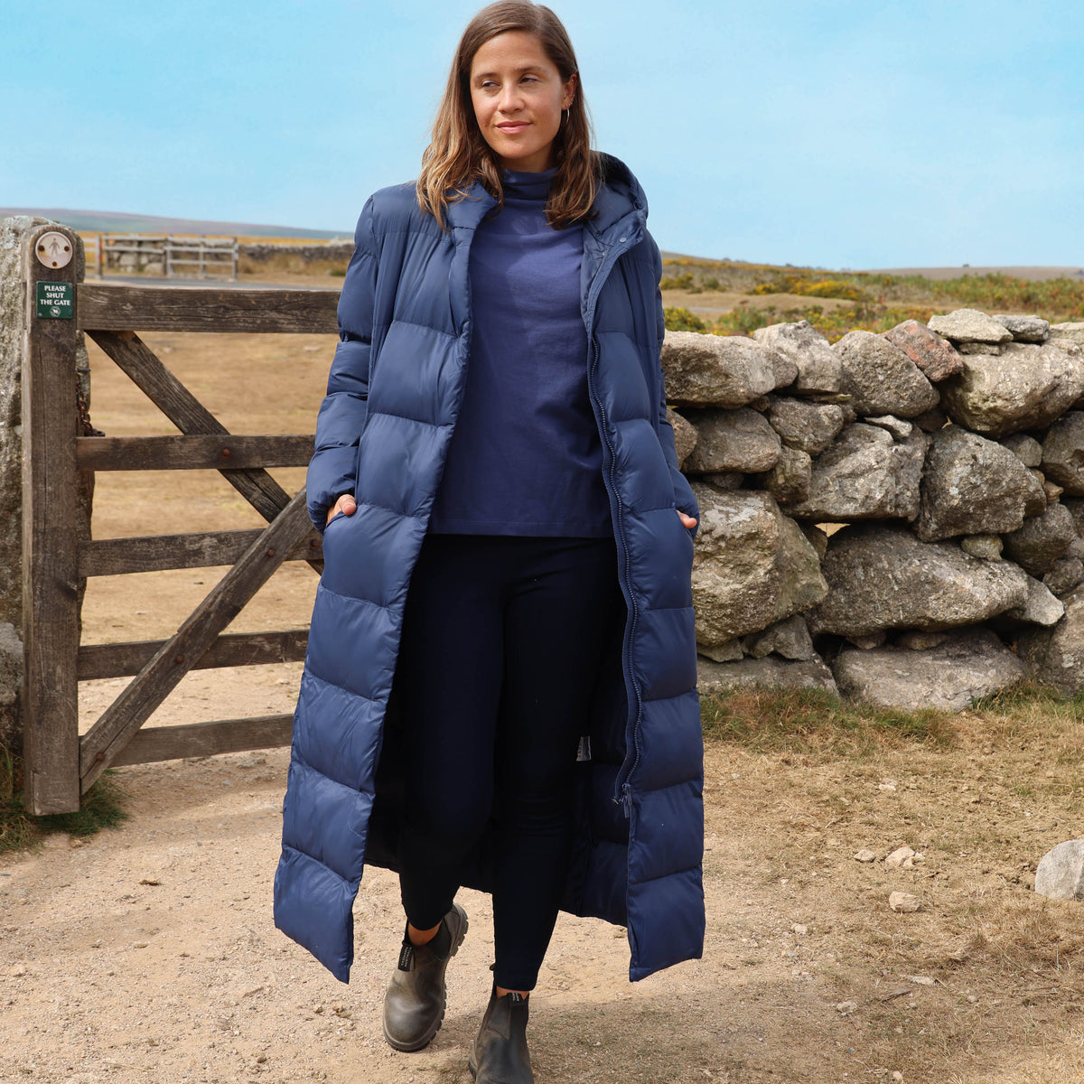 JK2 - Long Puffer Coat - Marine