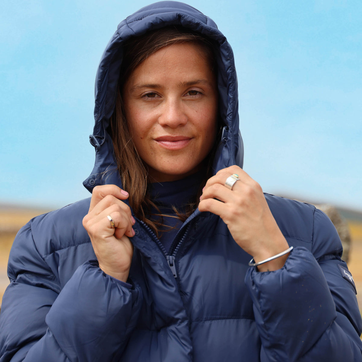 JK2 - Long Puffer Coat - Marine