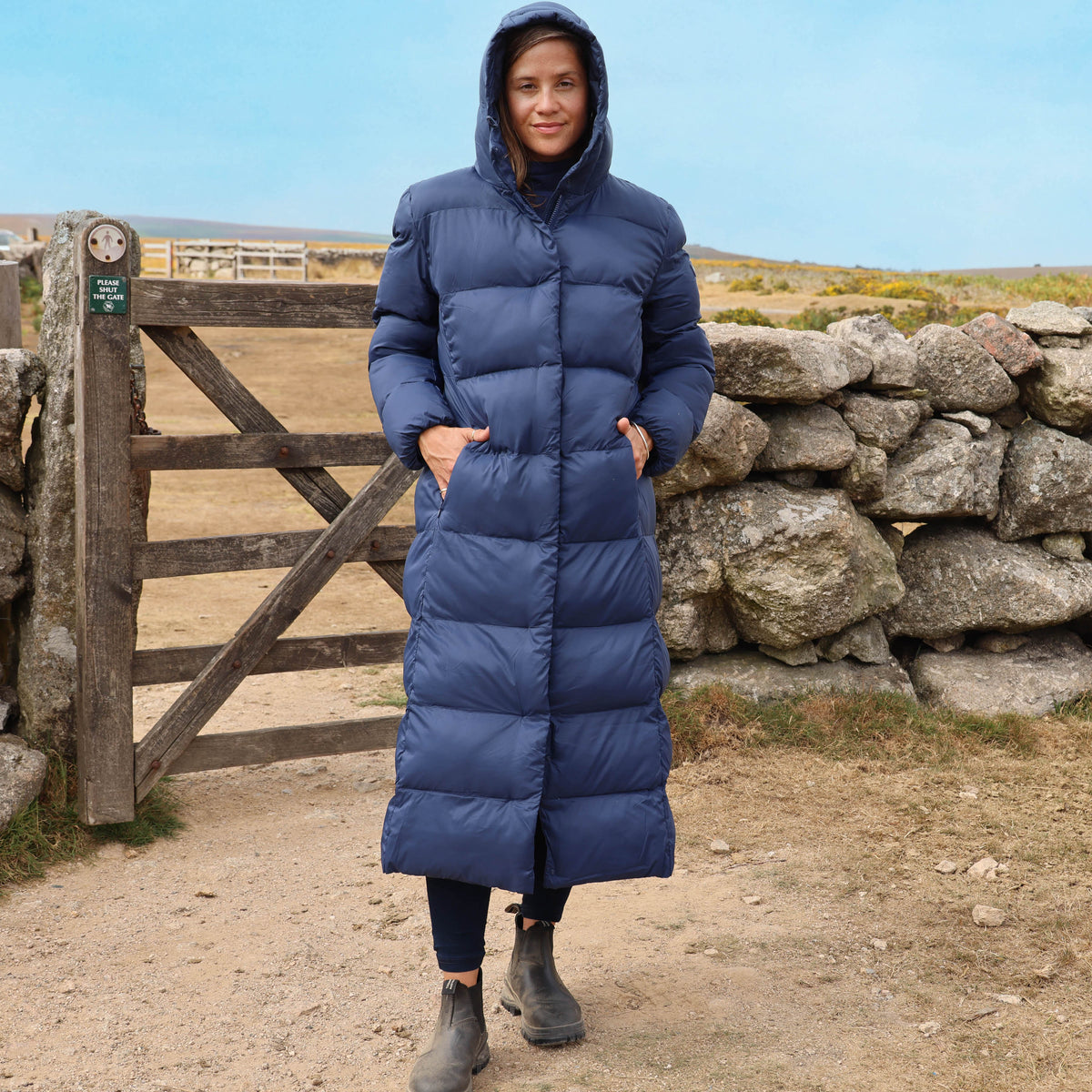 JK2 - Long Puffer Coat - Marine
