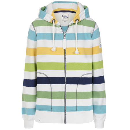 LJ101S - Ladies Stripe Full Zip Hoody - Greens