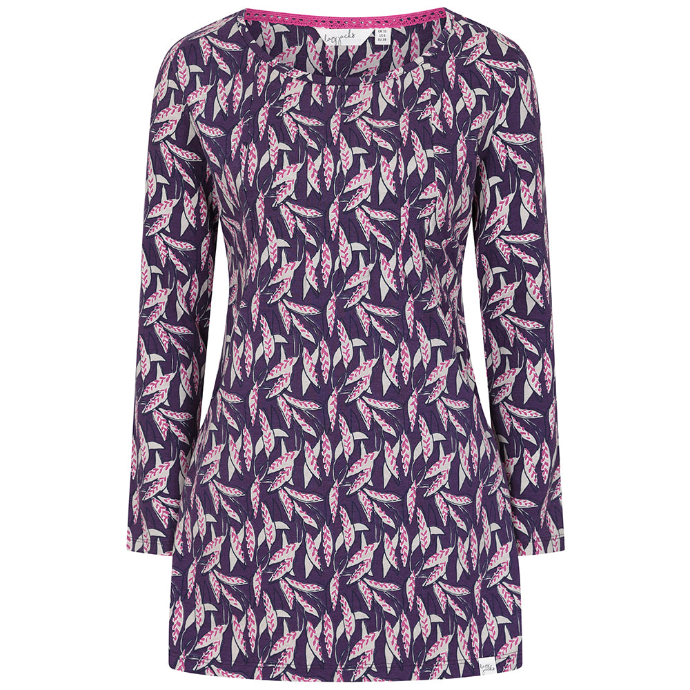 LJ114 - Printed Tunic Top - Barley